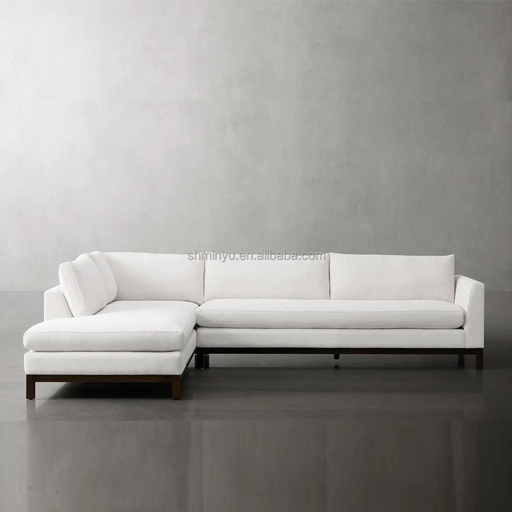 Luxury Indoor Furniture Living Room Two Piece Daybed Sectional L Shape Sofa Customize Fabric Sofa Set With Chaise