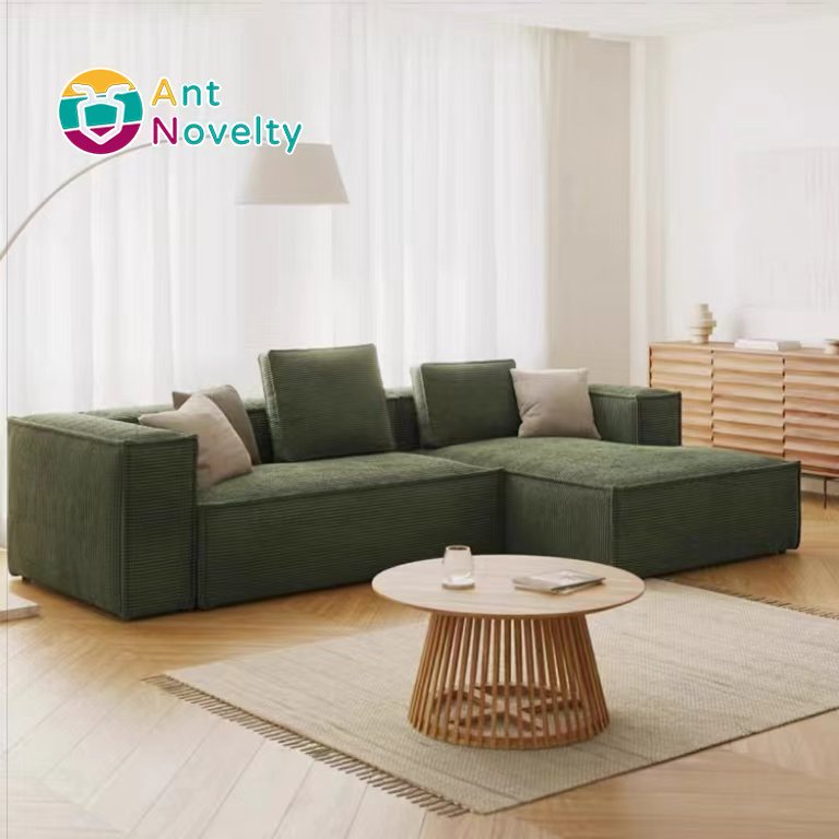 Antnovelty Retro corduroy fabric sofa French light deluxe living room bellini sofa comfort