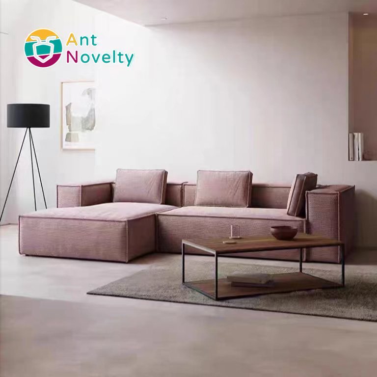 Antnovelty Retro corduroy fabric sofa French light deluxe living room bellini sofa comfort