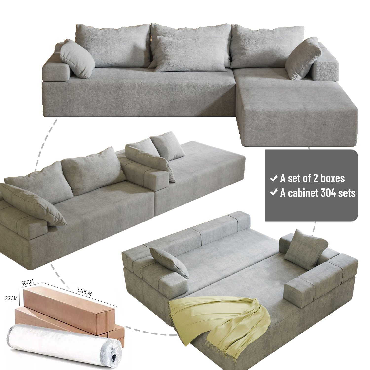 Mid Century Modern Sofa Velvet Sofa Extra Deep Seat Sectional Couch Oversize Home Furniture Living Room Sofa
