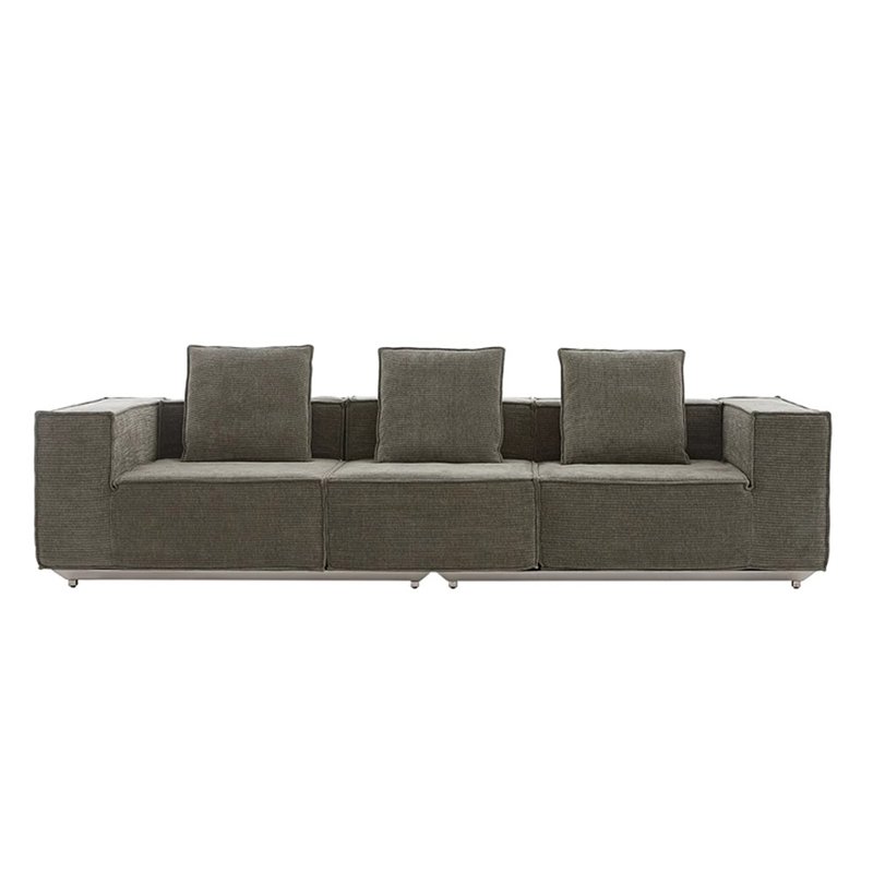 U Shape Sofa Living Room Furniture Goose Fabric Corner Set 7 Seater Modern Sectional