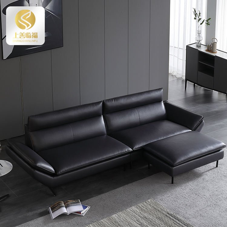 Sofa Looklike Nano Technology Fabric Wholesale Luxury for Office Leather Black Home Furniture Sofa Sets Modern Living Room Sofa