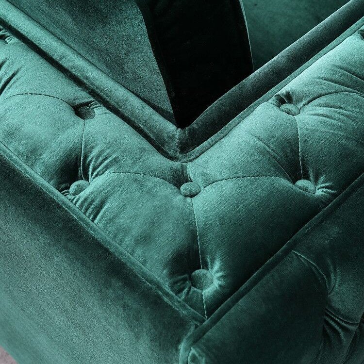 OEM Best Seller Living Room Furniture Green Velvet L-shape Modular Sofa Sofa Sets for Living Room Modern Contemporary Small Sofa