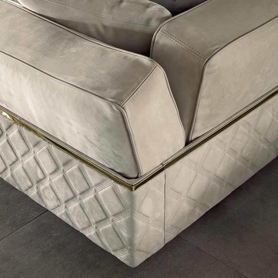 Modern minimalist genuine leather home Furniture 5 seater couch Luxury Living Room Sofas