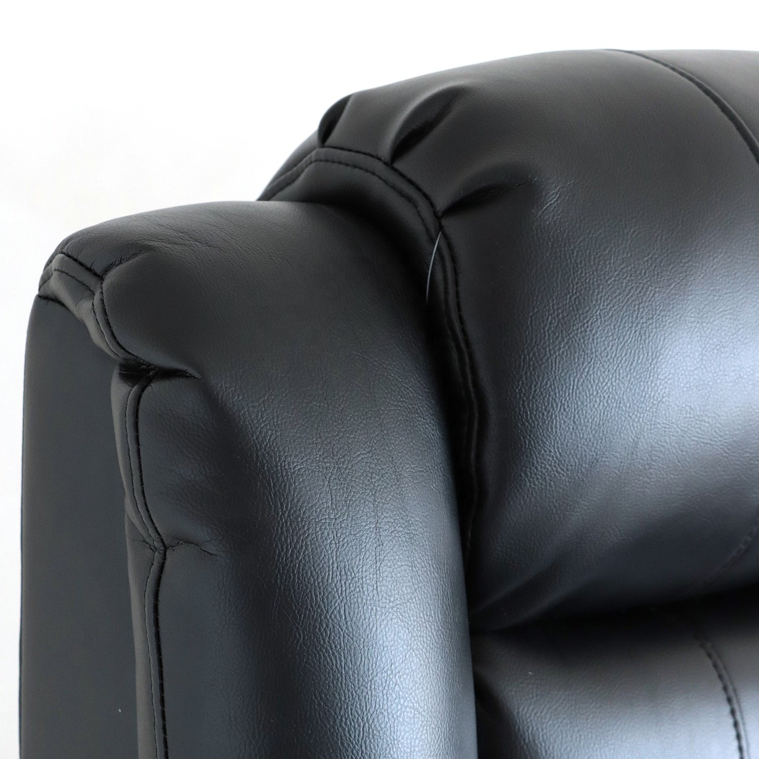 Geeksofa Leather Sectional Corner Recliner Sofa Set 5 Seats With Console And Cup Holders Power Reclining Sofa Seat For Living
