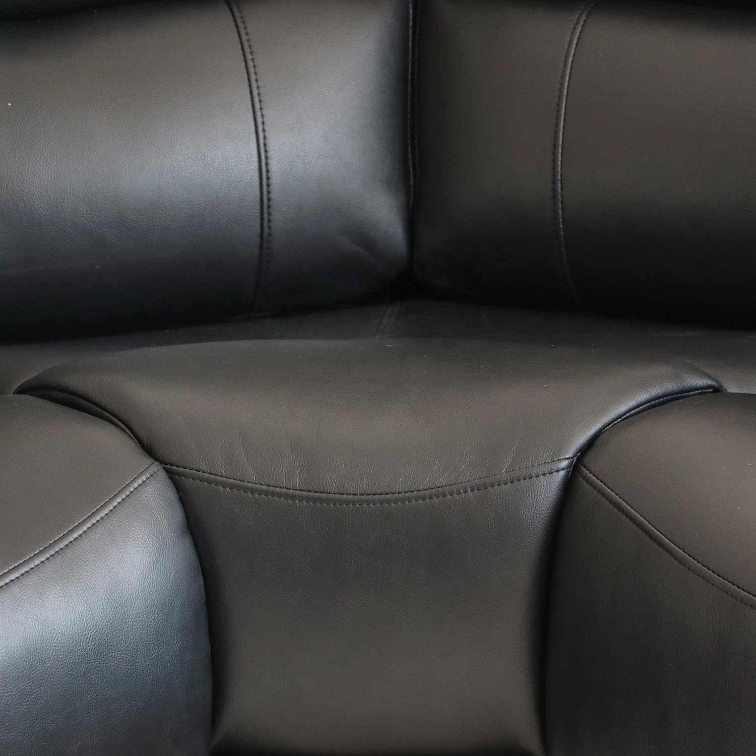 Geeksofa Leather Sectional Corner Recliner Sofa Set 5 Seats With Console And Cup Holders Power Reclining Sofa Seat For Living