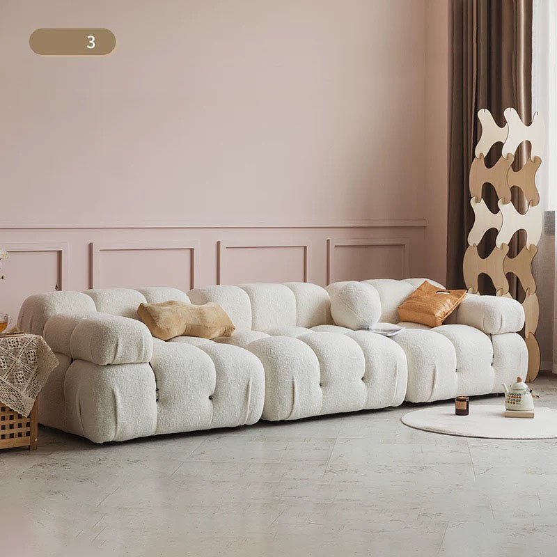 Nordic Elegant 3-Seater L-Shaped Leather Sectional Sofa Set High Style Modular Living Room Furniture Wood Foam Internal Hall