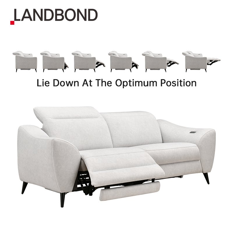 LANDBOND Home Sofa Set Furniture Luxury European style 3 Seater Fabric Electric power Recliner Living Room Sofa couch furniture