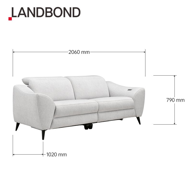 LANDBOND Home Sofa Set Furniture Luxury European style 3 Seater Fabric Electric power Recliner Living Room Sofa couch furniture