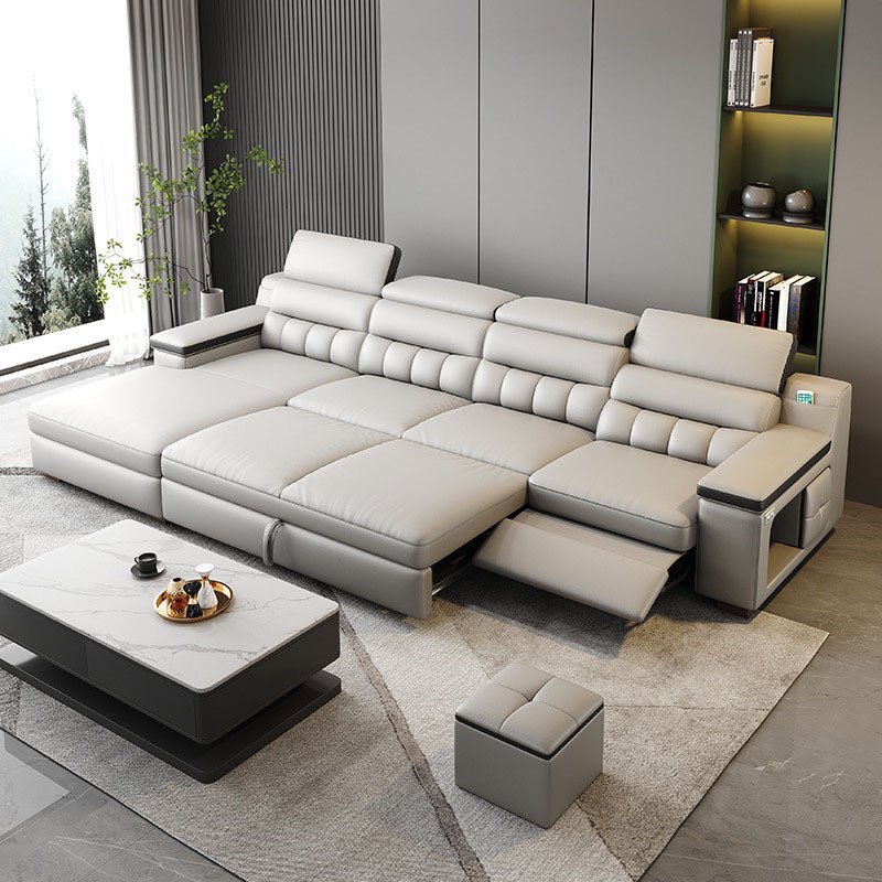 luxury fabric home furniture Customization l shaped sectional sofa set smart modern design couch living room sofas