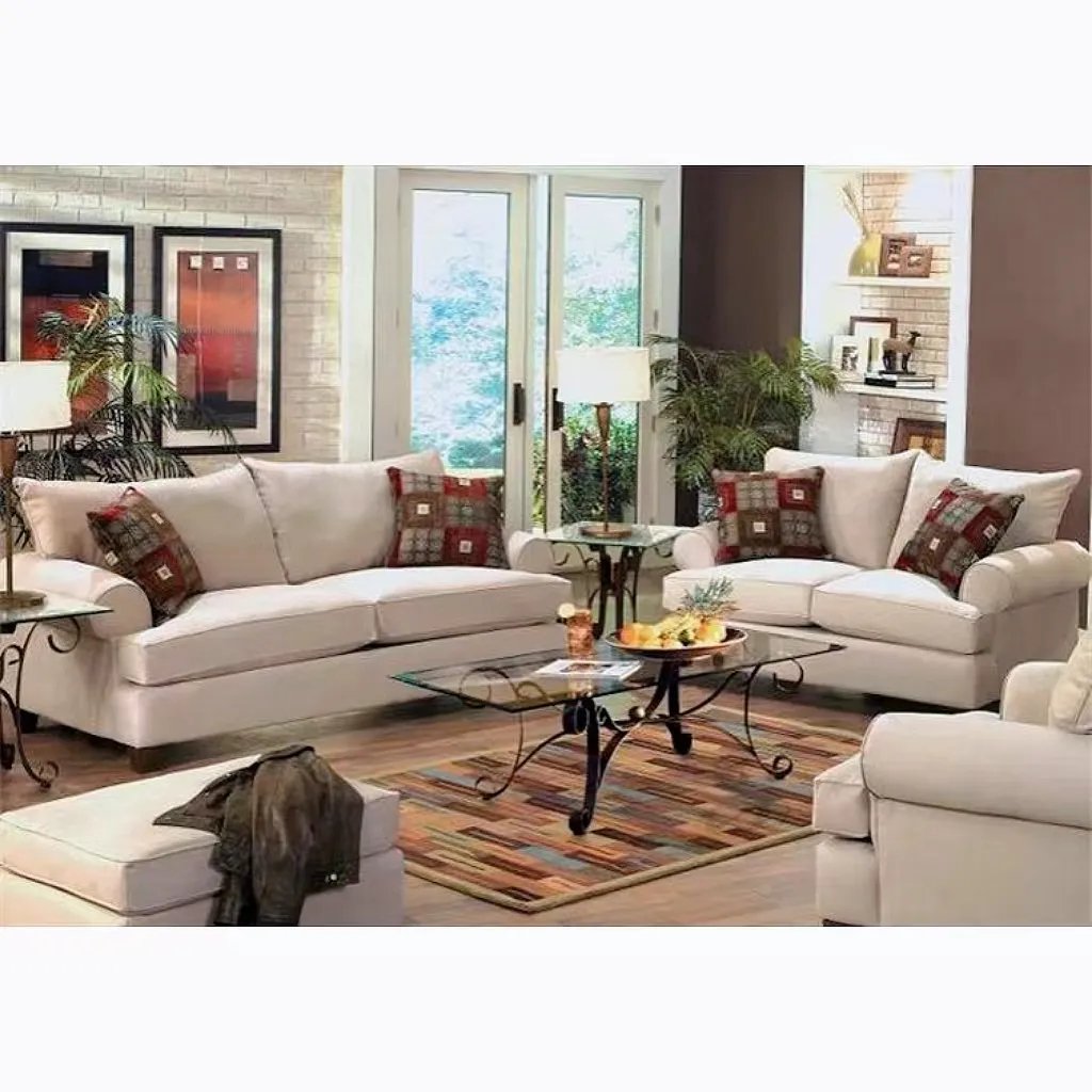 Luxury Classic Living Room Sofas High Quality Home Furniture Leather Sofas Set