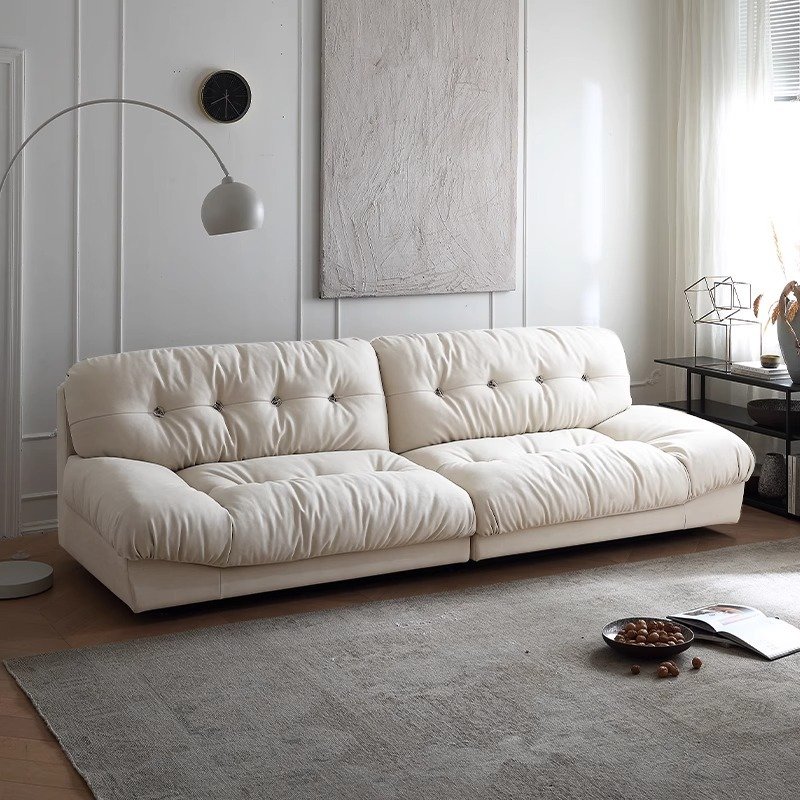 Modern Furniture Fabric Minimal Abrasive Cloth Sofa Living Room Small Apartment Combination Simple Sofa Fabric Living Room Sofa