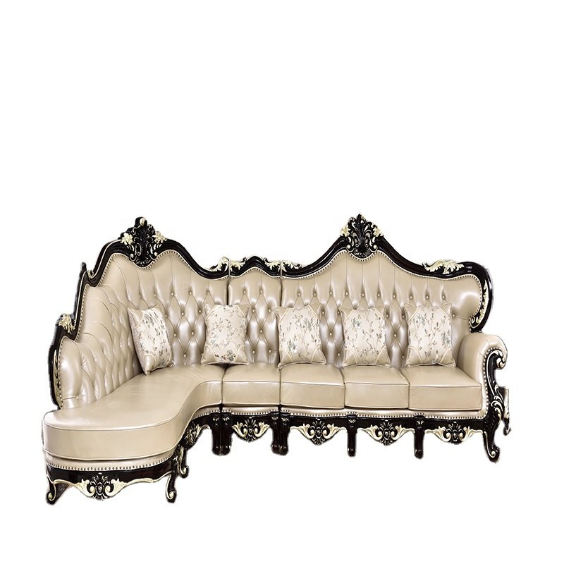 Antique sofa dermis Corner European classic fabric Dubai wholesaler sofa living room sofa