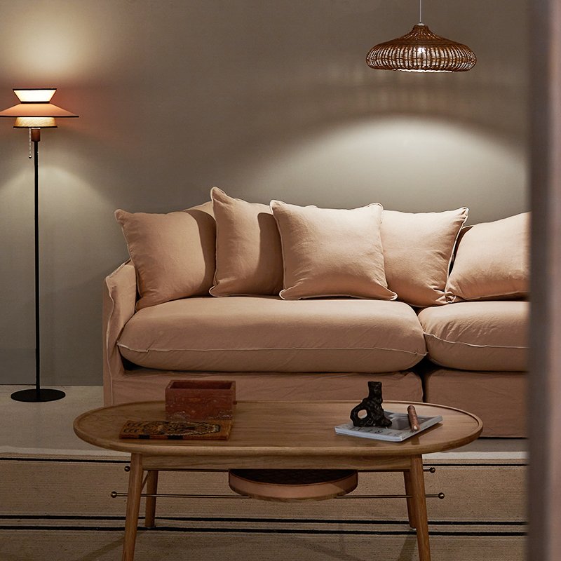 Factory Custom Quality Assurance Living Room Sofas Fabric Hemp Fabric Sofa