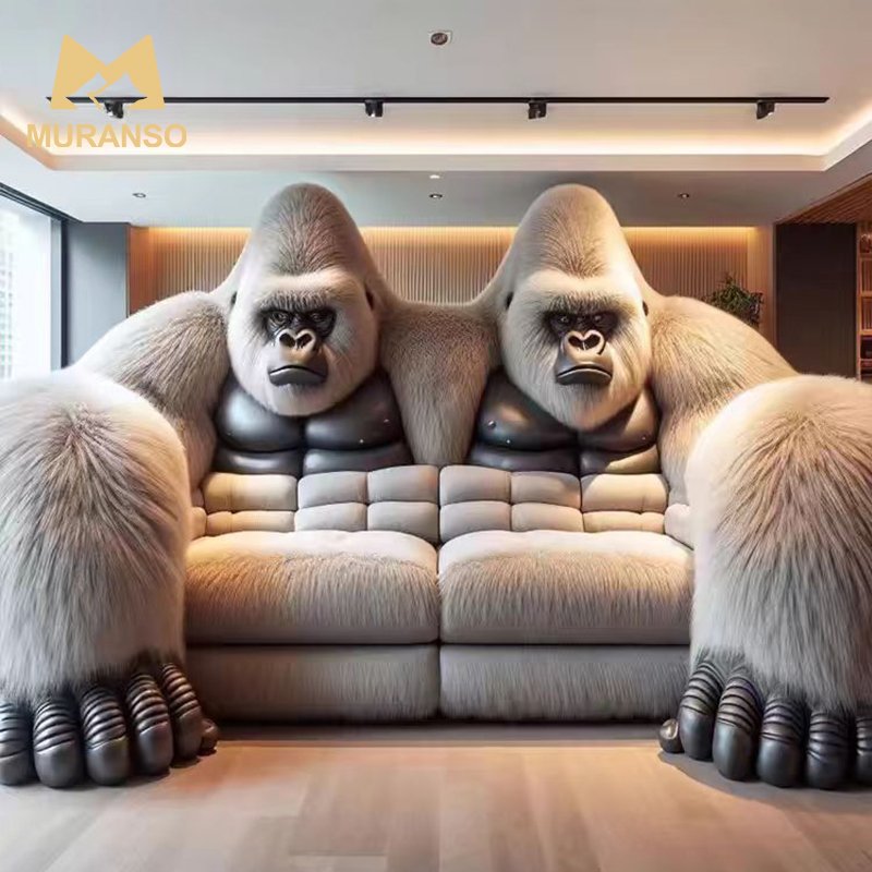 Internet celebrity gorilla sofa living room furniture king kong couch dimensional bedroom creative apartment leather sofa bed