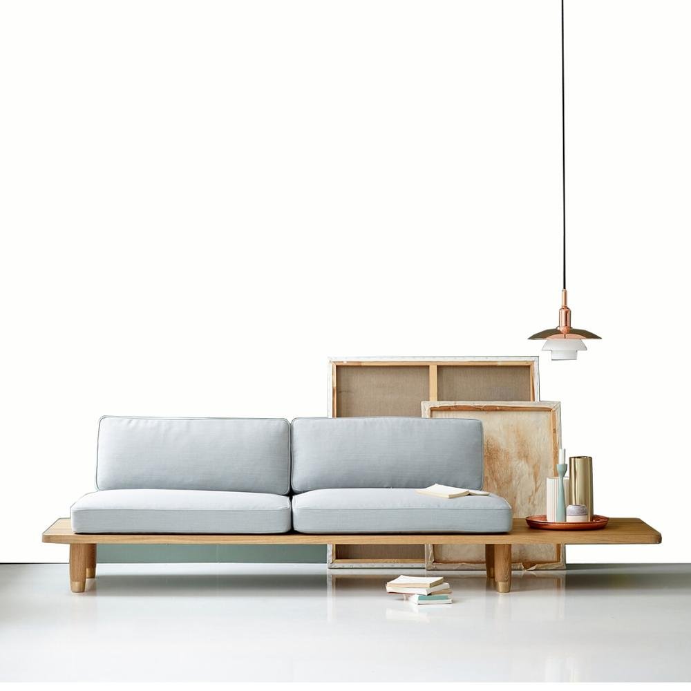 Vietnam luxury sofa attached coffee table European home wood living room furnitures
