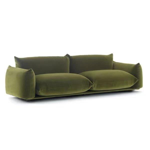 Modern Luxury Velvet Sofa Villa Fabric Art Double Sofa Living Room Design Customizable Sofa Furniture