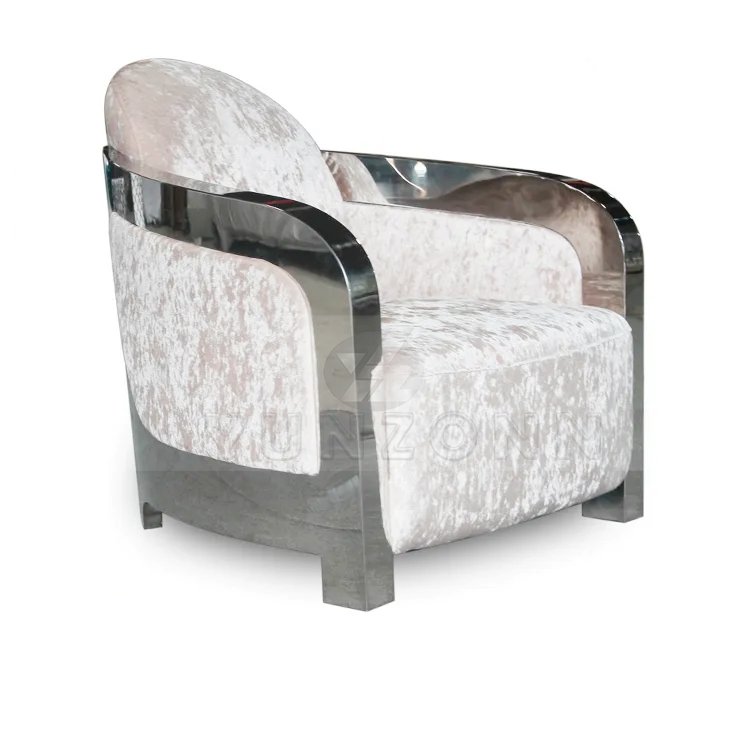 Classic Luxury Gray Velvet Sofa Set Genuine Leather Stainless Steel Legs Living Dining Hotel Hall Villa Apartment Corner