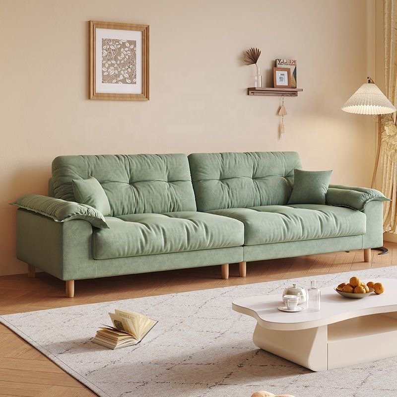 Nordic style modern flannelette sofa set furniture living room bedroom apartment office combination in-line sofa