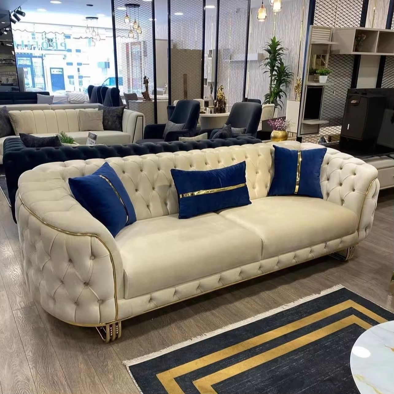 Luxury Living Room Sofas Recliner Boucle Teddy Fabric Sectional Velvet Design Lounge Couch Canapes Modular Mario Bellini Sofa