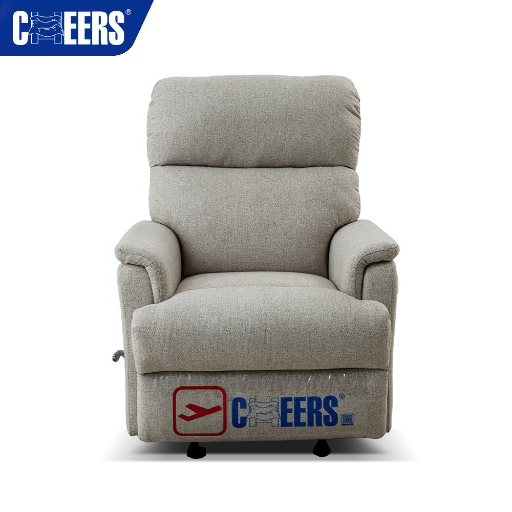 MANWAH CHEERS Upholstered Modern Fabric Manual Recliner Living Room Sofa Chair Affordable Sofa Set Livingroom Furniture