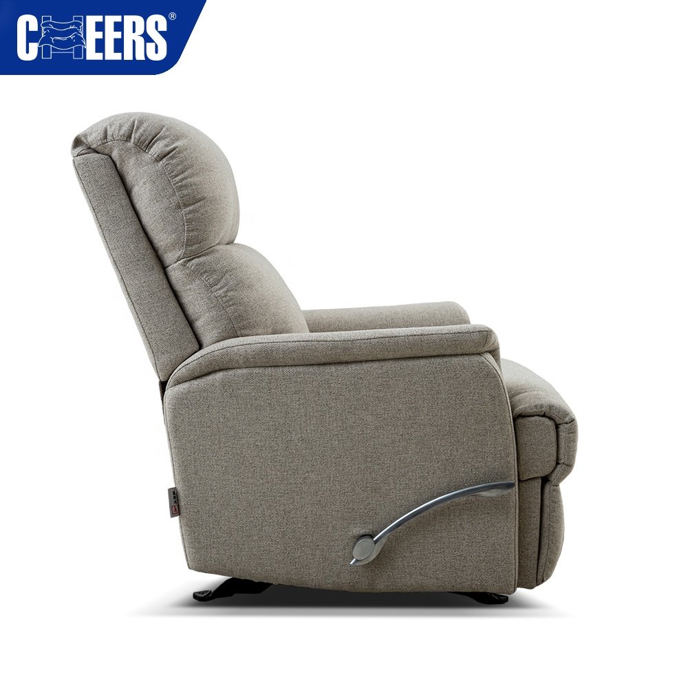 MANWAH CHEERS Upholstered Modern Fabric Manual Recliner Living Room Sofa Chair Affordable Sofa Set Livingroom Furniture