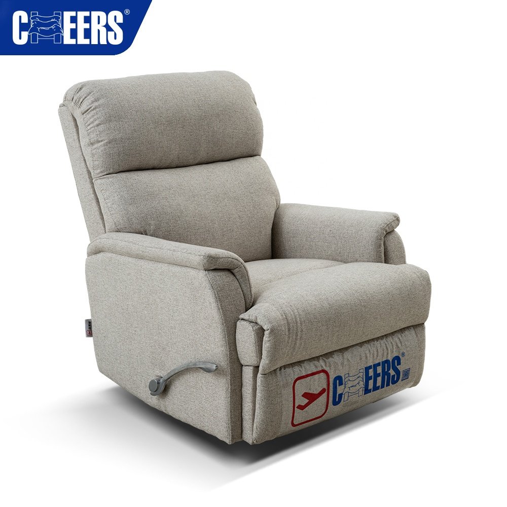MANWAH CHEERS Upholstered Modern Fabric Manual Recliner Living Room Sofa Chair Affordable Sofa Set Livingroom Furniture