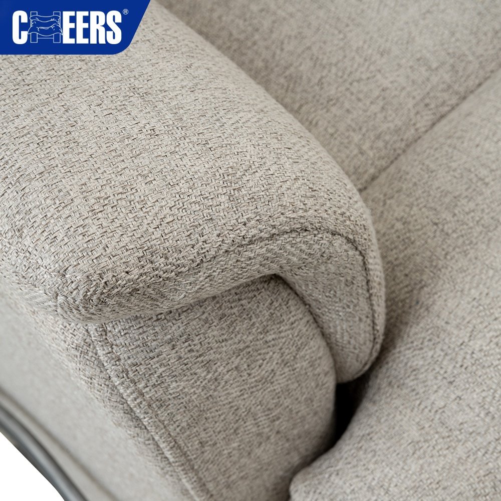 MANWAH CHEERS Upholstered Modern Fabric Manual Recliner Living Room Sofa Chair Affordable Sofa Set Livingroom Furniture