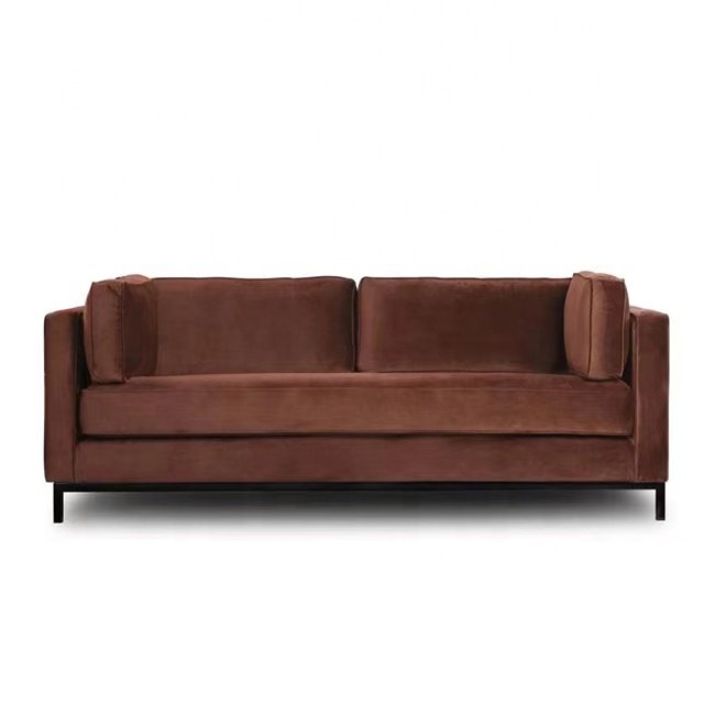 Italian light luxury style leather living room sofa set