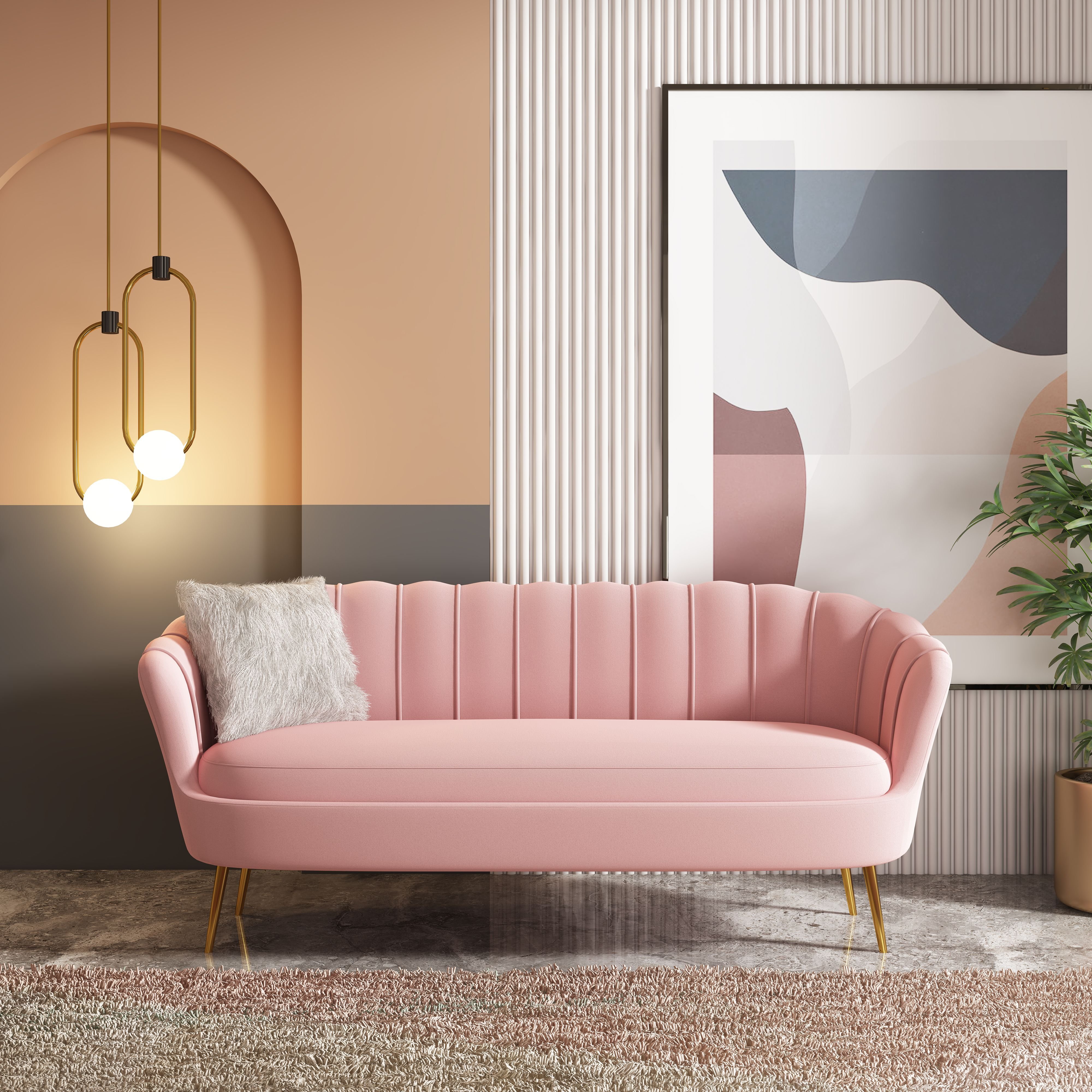 WUYE Luxury Home Furniture Three Seater Sofa Tufted Fabric China Modern Affordable Couch Living Room Sofas