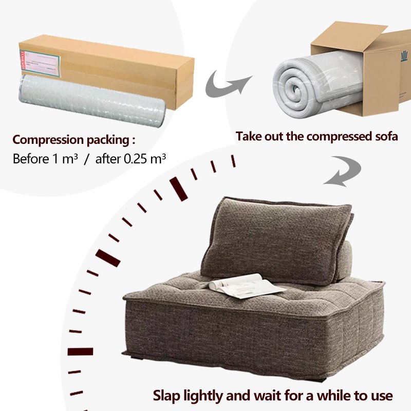 Italian Vacuum Pack Compression Living Room Sofas Set Furniture Wohnzimmer Sofa Compressed For Home Couch Modular In Boxe