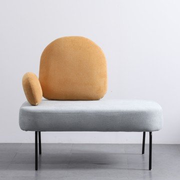 Wholesale Home Furniture Classical Small Space Two Seat Living Room Fabric Sofa with metal legs