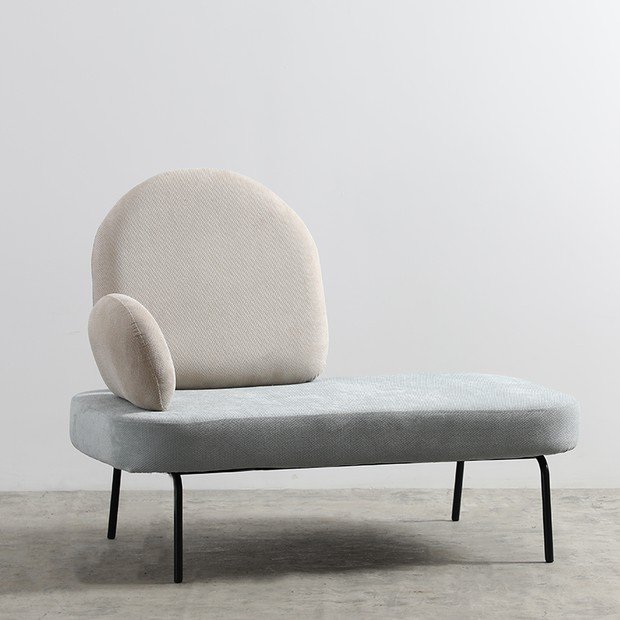 Wholesale Home Furniture Classical Small Space Two Seat Living Room Fabric Sofa with metal legs