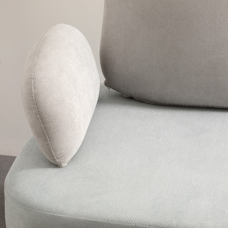 Wholesale Home Furniture Classical Small Space Two Seat Living Room Fabric Sofa with metal legs