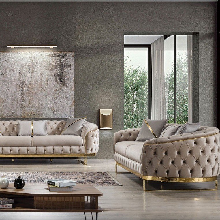 Modern luxury sofa set furniture velvet couch living room sofas one seat two seat three seat sectional fabric sofa