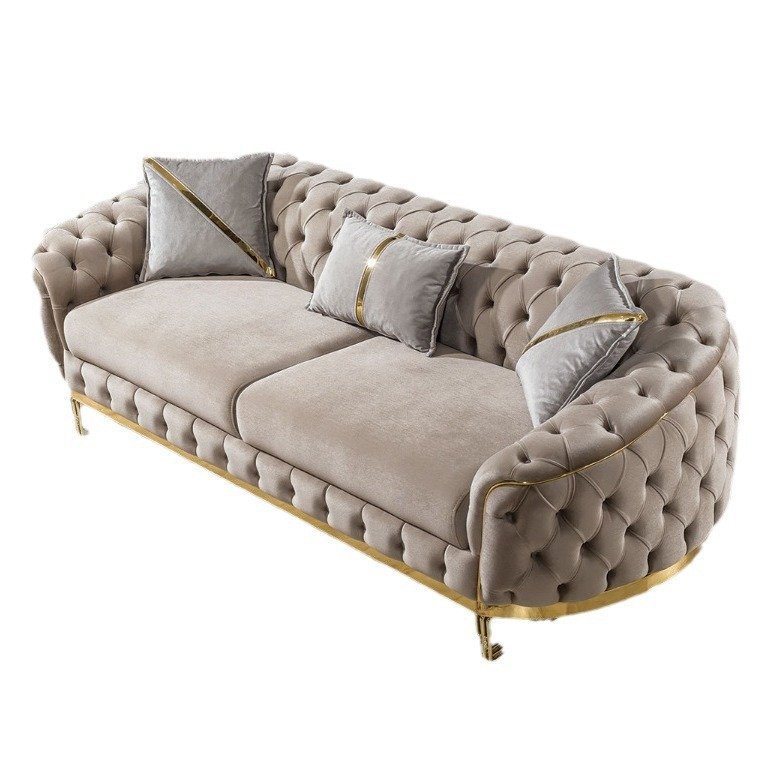 Modern luxury sofa set furniture velvet couch living room sofas one seat two seat three seat sectional fabric sofa