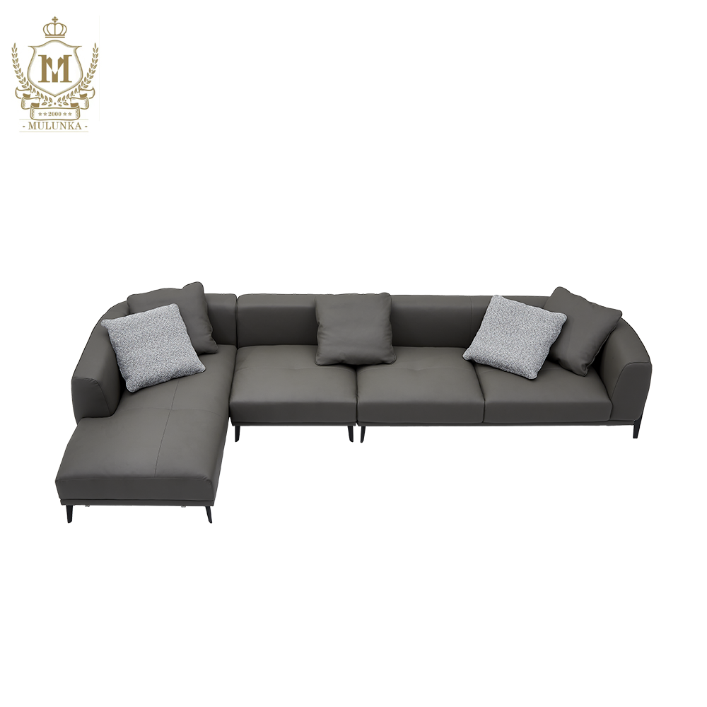 Luxury Modern 1-Set 4-Seater Reclining Sofa Genuine Leather Free Modular Corner for Living Room for Hotels & Apartments