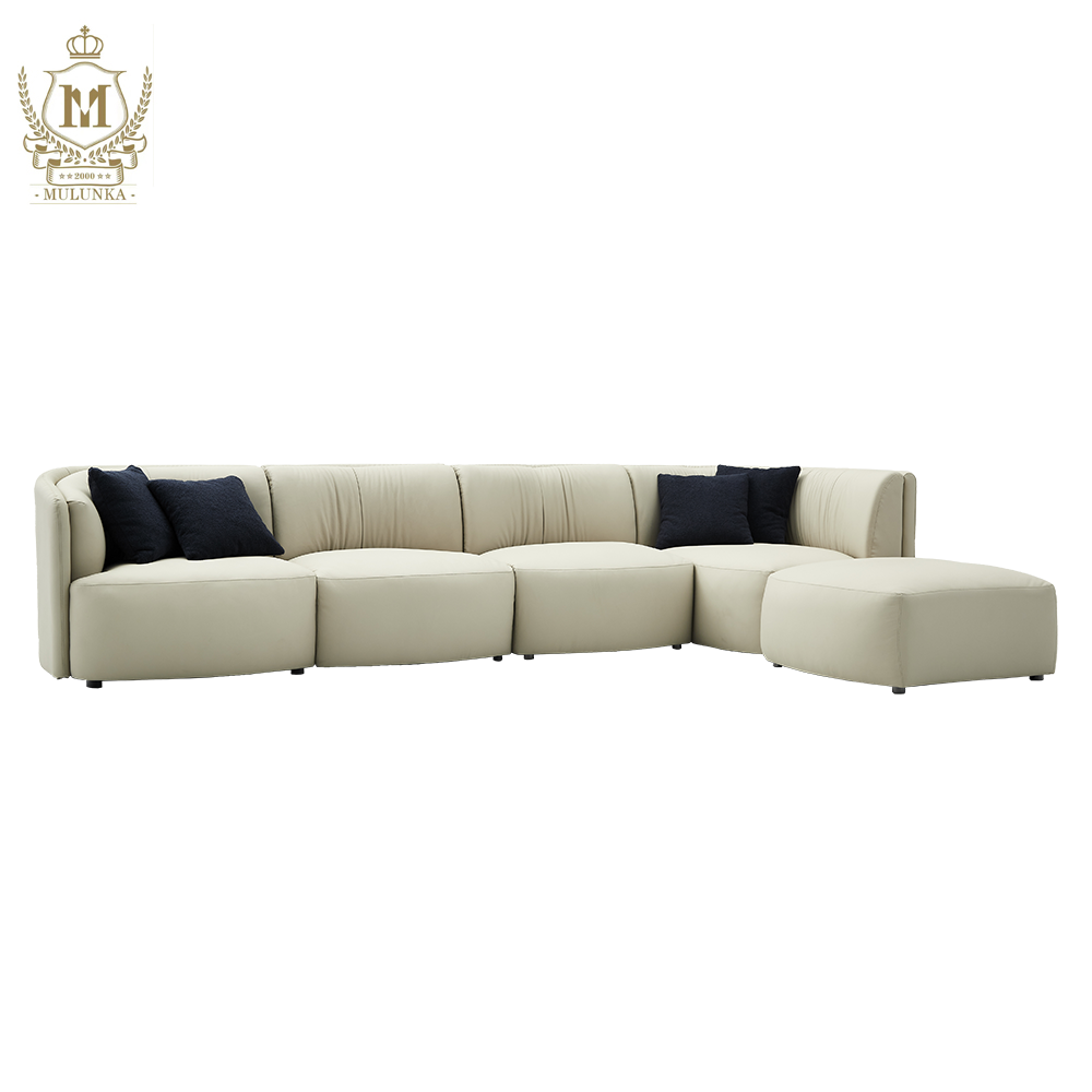Luxury Modern 1-Set 4-Seater Reclining Sofa Genuine Leather Free Modular Corner for Living Room for Hotels & Apartments