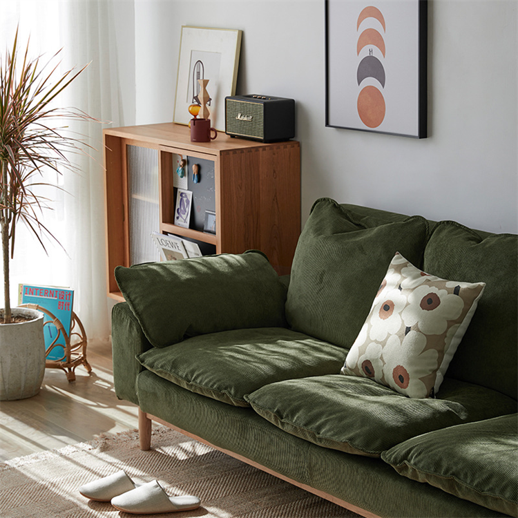 Velvet cheapest 3 seater emerald green 1 set modern household fabric set furniture apartment couch living room sofas