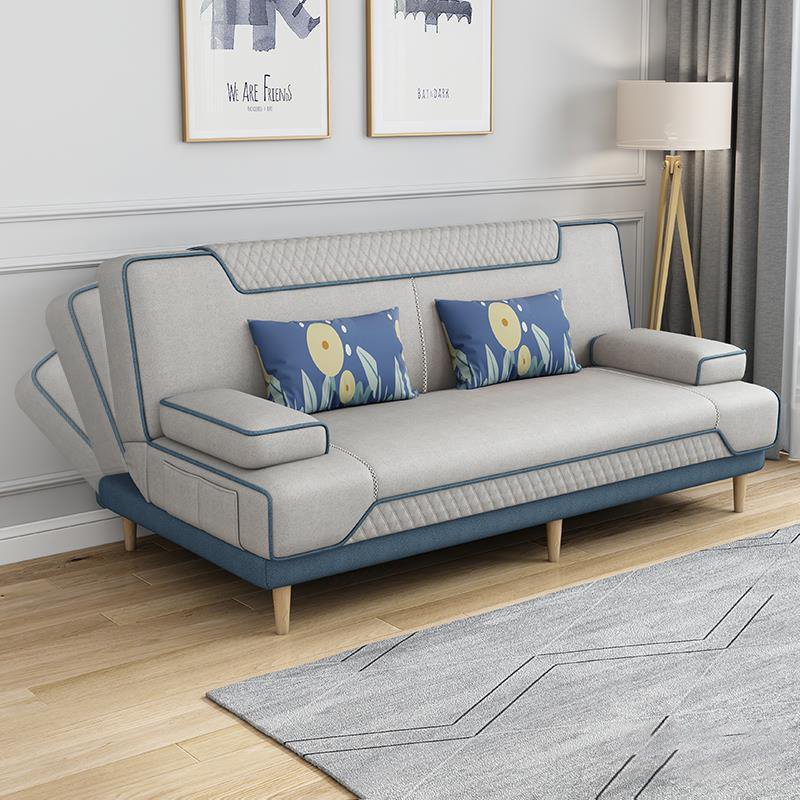 European Living Room Sofa Home Leisure Folding Couch for Living Room Furniture Modern Lazy Balcony Armrest Sofa Fabric Sleeper