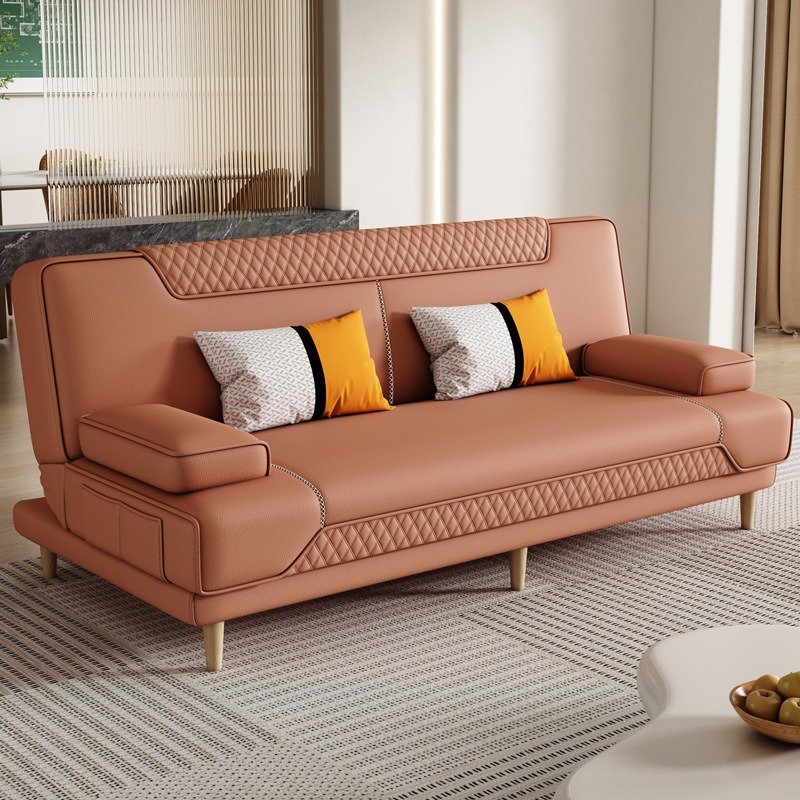 European Living Room Sofa Home Leisure Folding Couch for Living Room Furniture Modern Lazy Balcony Armrest Sofa Fabric Sleeper