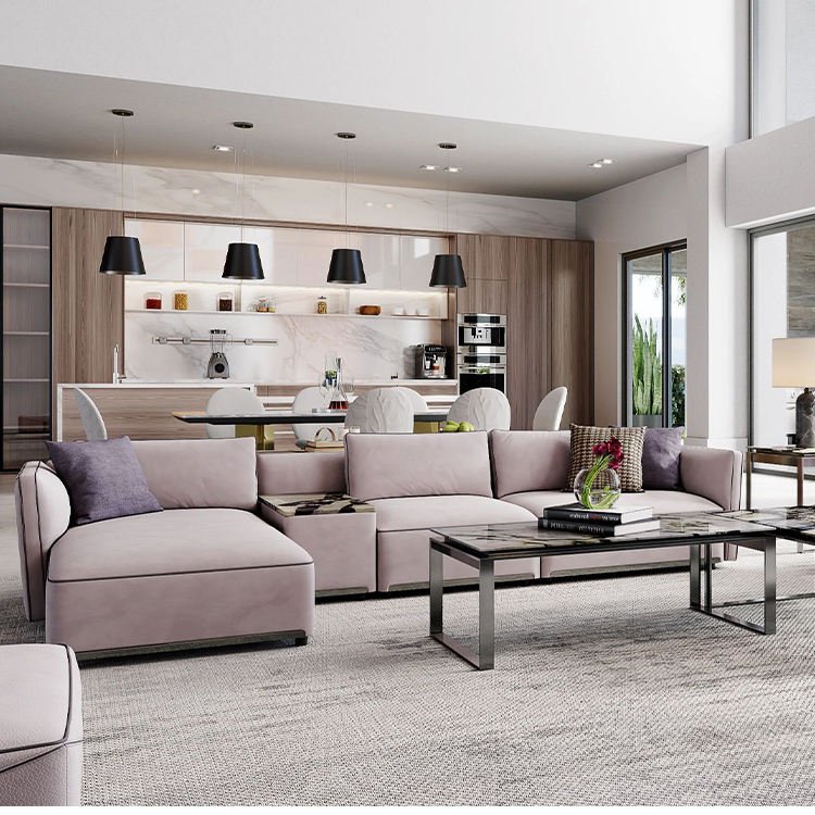 Italian Latest Living Room Sofa Design High End Custom Sofas For Home Luxury Furniture Modern Sectional Couch Sofa Set