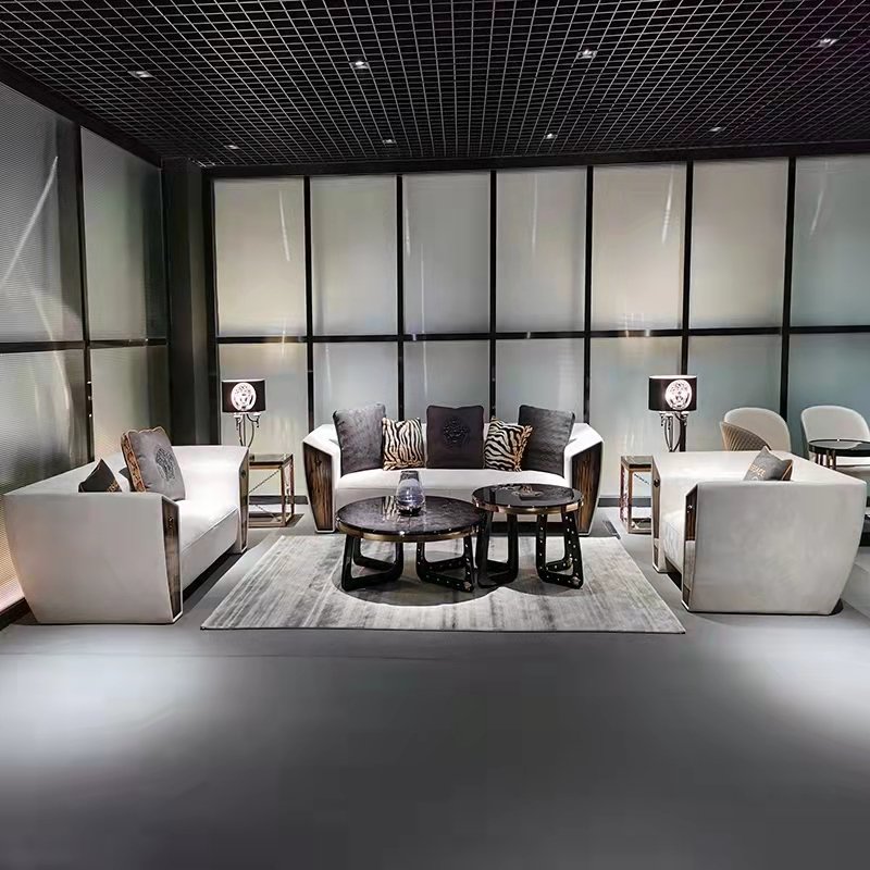 Wild Italian modern art Nubuck Leather sofa set furniture living room luxury sofa design 3 seater