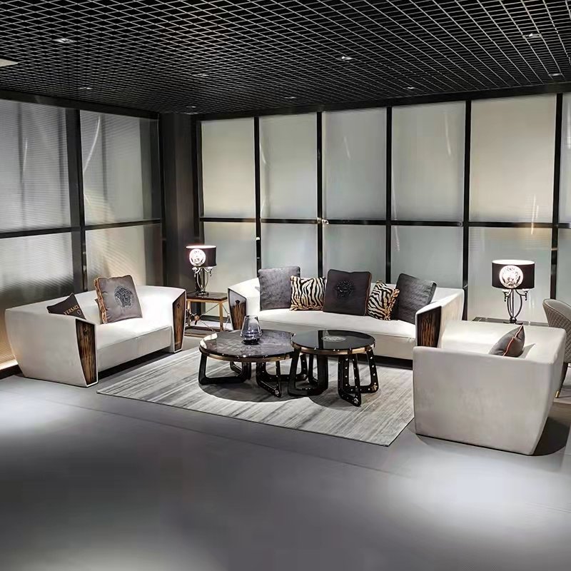 Wild Italian modern art Nubuck Leather sofa set furniture living room luxury sofa design 3 seater