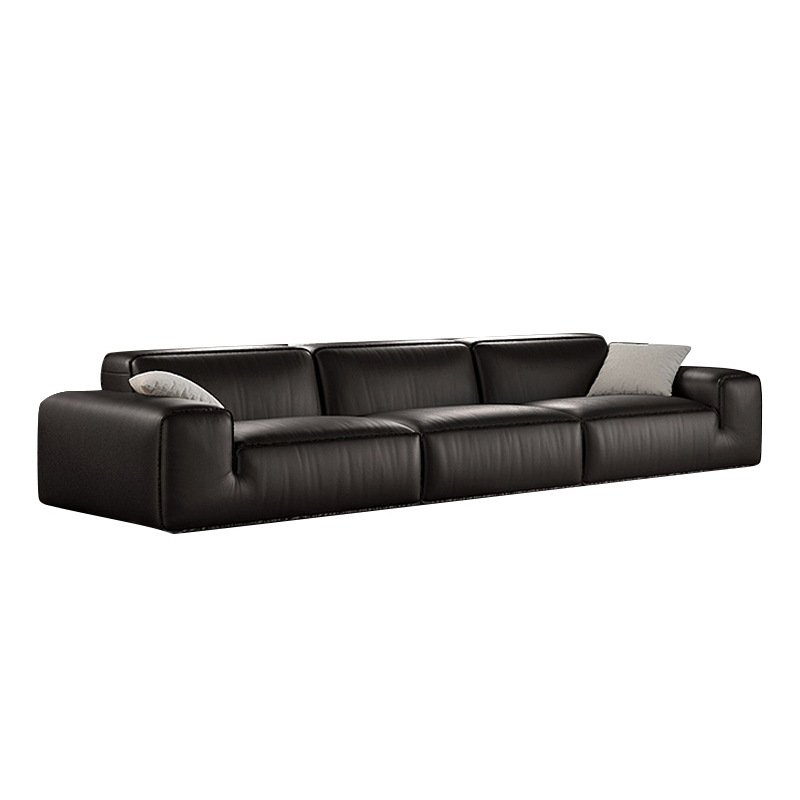 Large Modern Modular Sectional Sofa Couch Genuine Leather Convertible Extendable Villa Apartment Living Room Italian Style