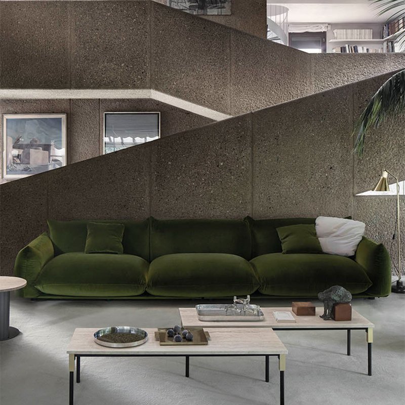 ATUNUS relax italian sofas contemporary luxury velvet abric modular sectional couch marenco living room sofa set