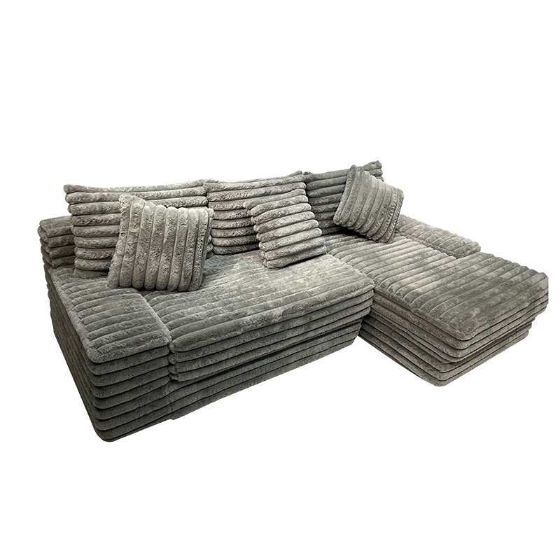 Modern simple home L-shaped living room sofa bed anti-wrinkle wick fabric compression sofa