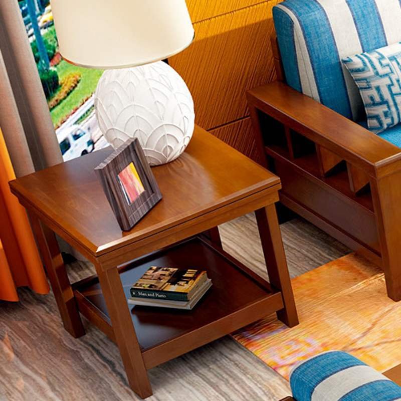 Modern Simple Wood Frame Fabric Sofa Set Living Room Furniture