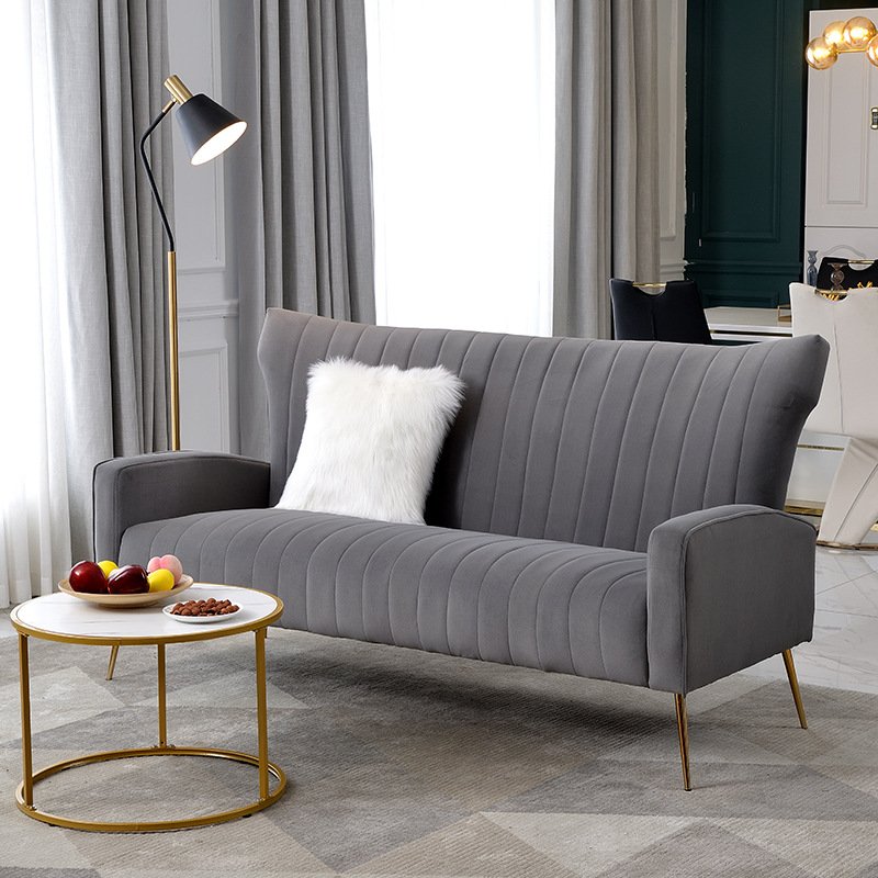 Modern Two Seater Sofa Living Room Furniture Sofa Blue Velvet Loveseats Sofas Luxury Upholstered Furniture For Hotel