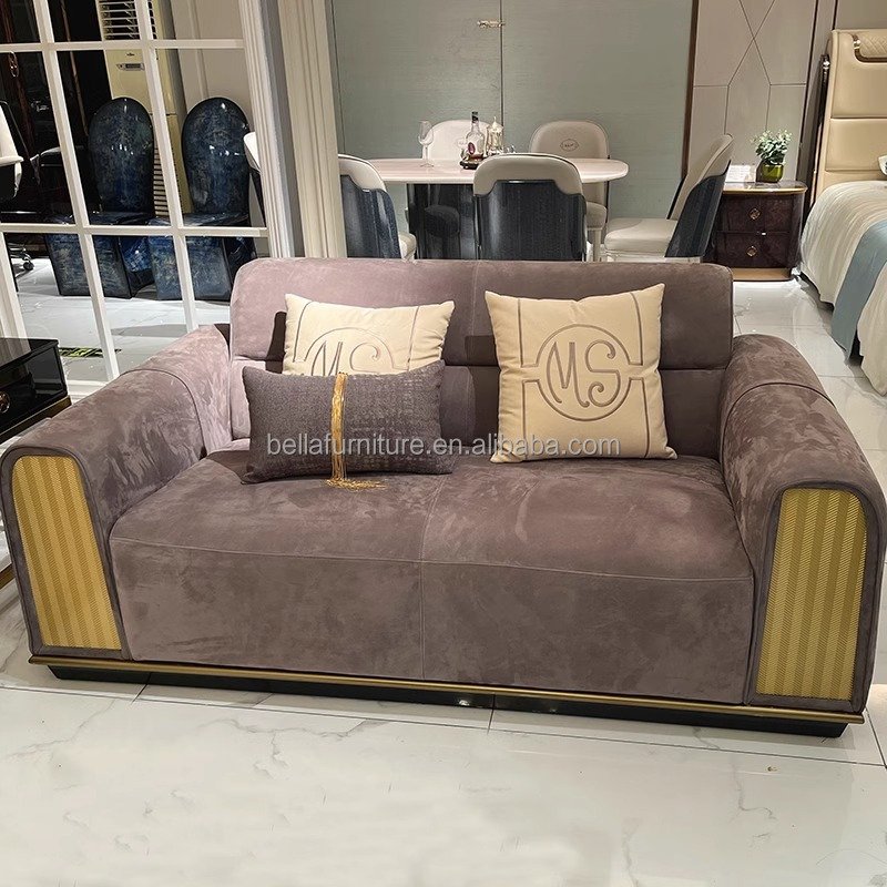 Modern minimalist light luxury style designer furniture luxury fashion selling set leather sofa living room sofa